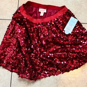 Cat & Jack Red Sequin Skirt - Kids 7/8